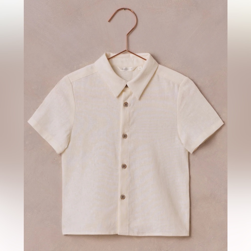 Noralee cream linen button up